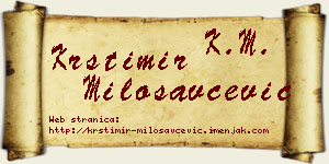 Krstimir Milosavčević vizit kartica